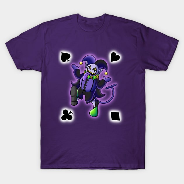 Jevil's Jape (V2) T-Shirt by Satin-Bowerbird